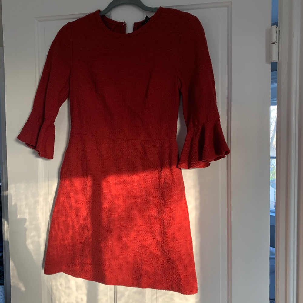 Top shop dress size 4US brick colored